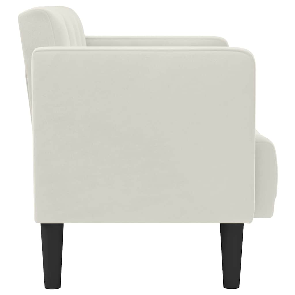 krém bársony loveseat kanapé 111 cm