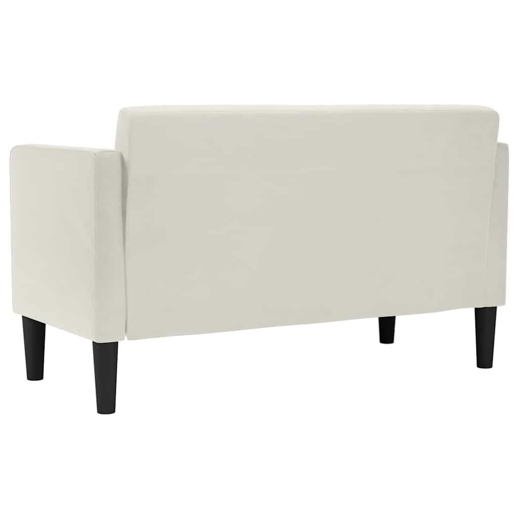 krém bársony loveseat kanapé 111 cm