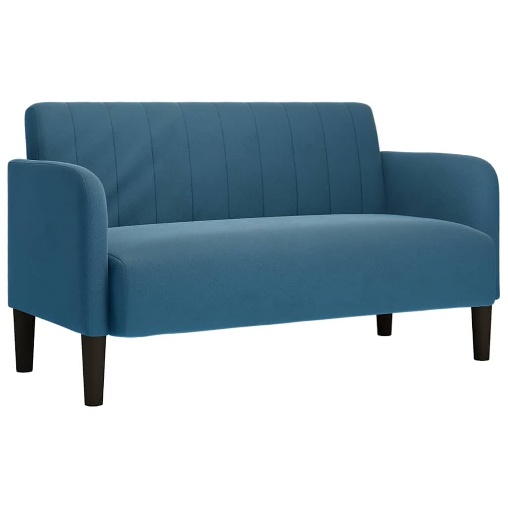kék bársony loveseat kanapé 109 cm