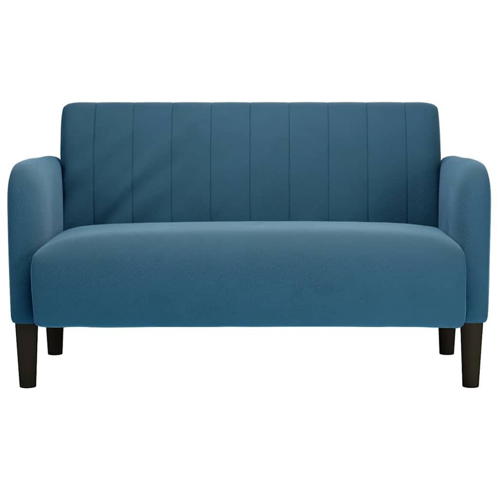 kék bársony loveseat kanapé 109 cm