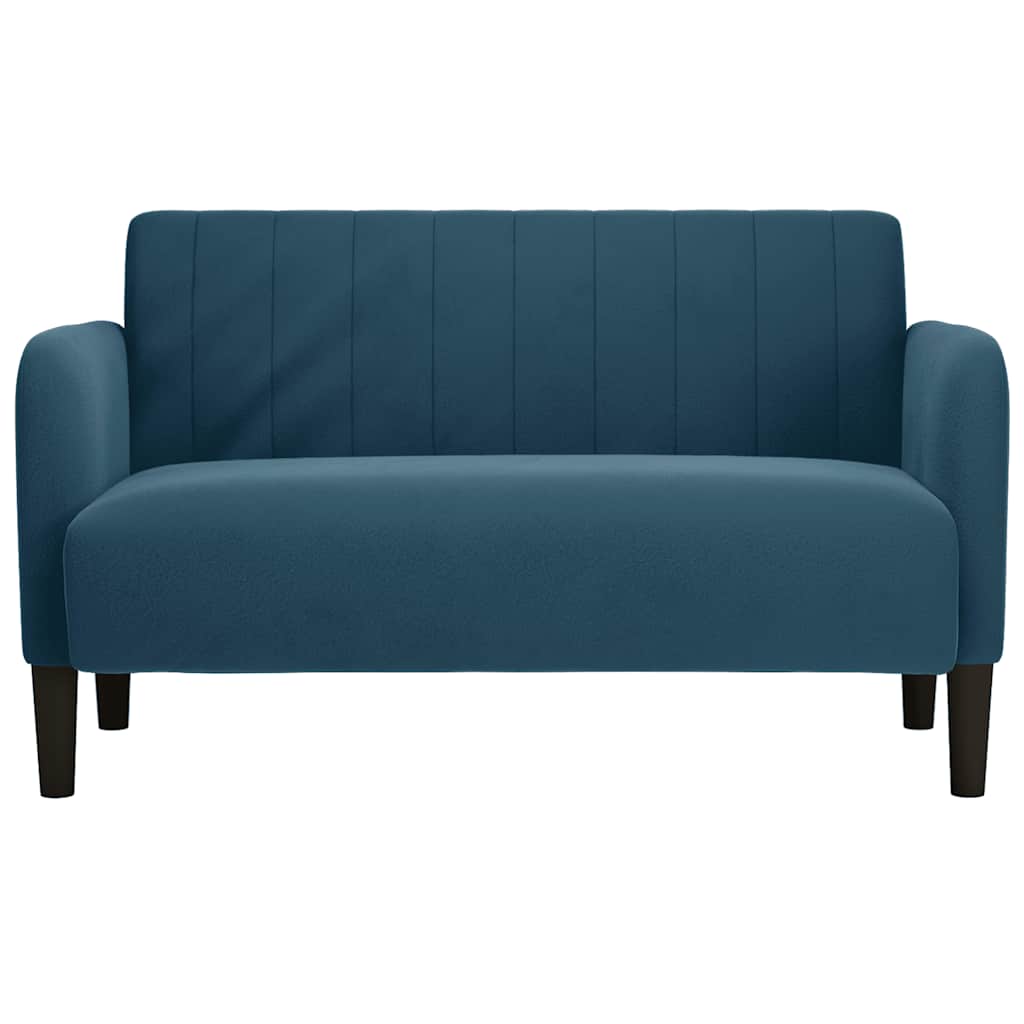 kék bársony loveseat kanapé 109 cm