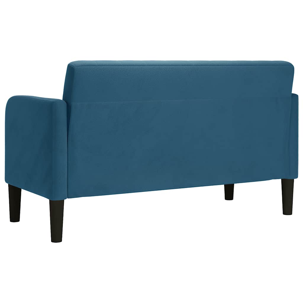 kék bársony loveseat kanapé 109 cm