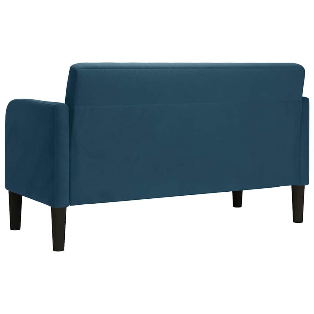 kék bársony loveseat kanapé 109 cm