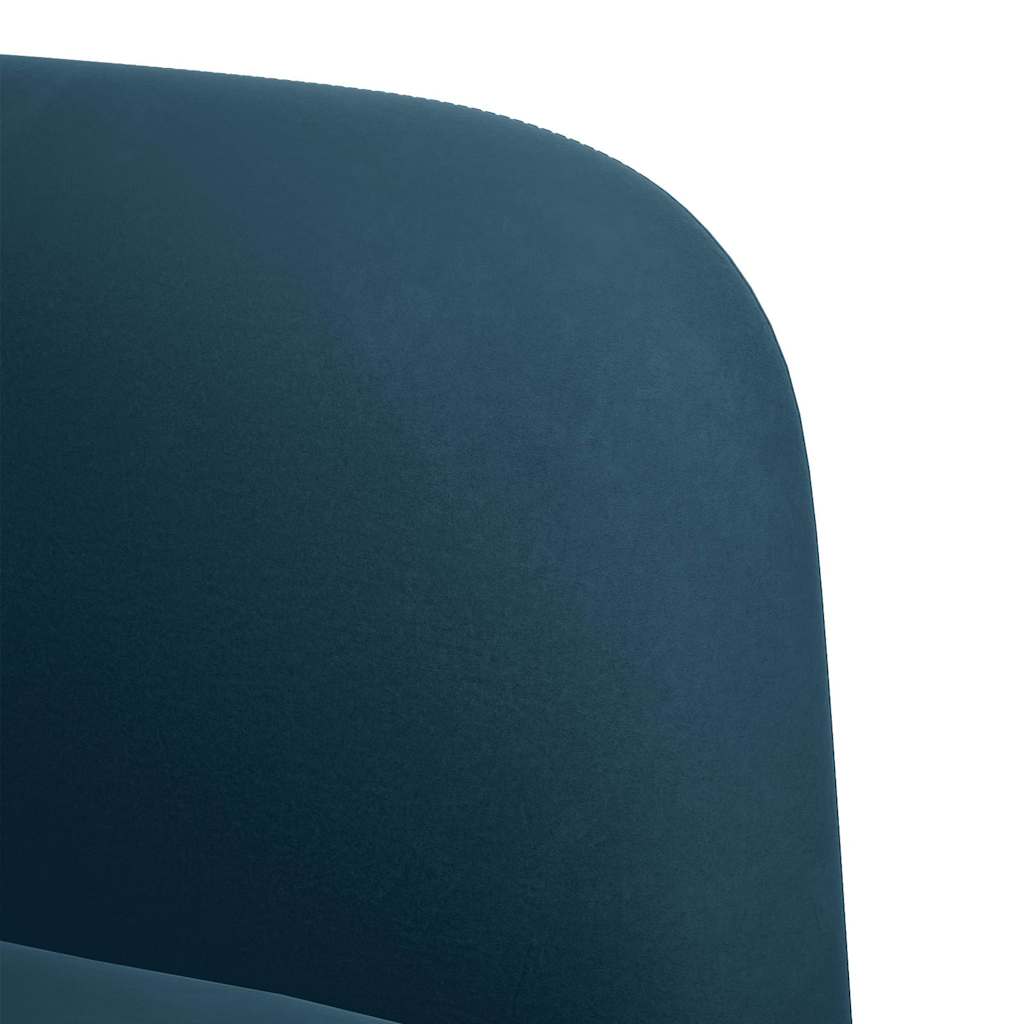 kék bársony loveseat kanapé 109 cm