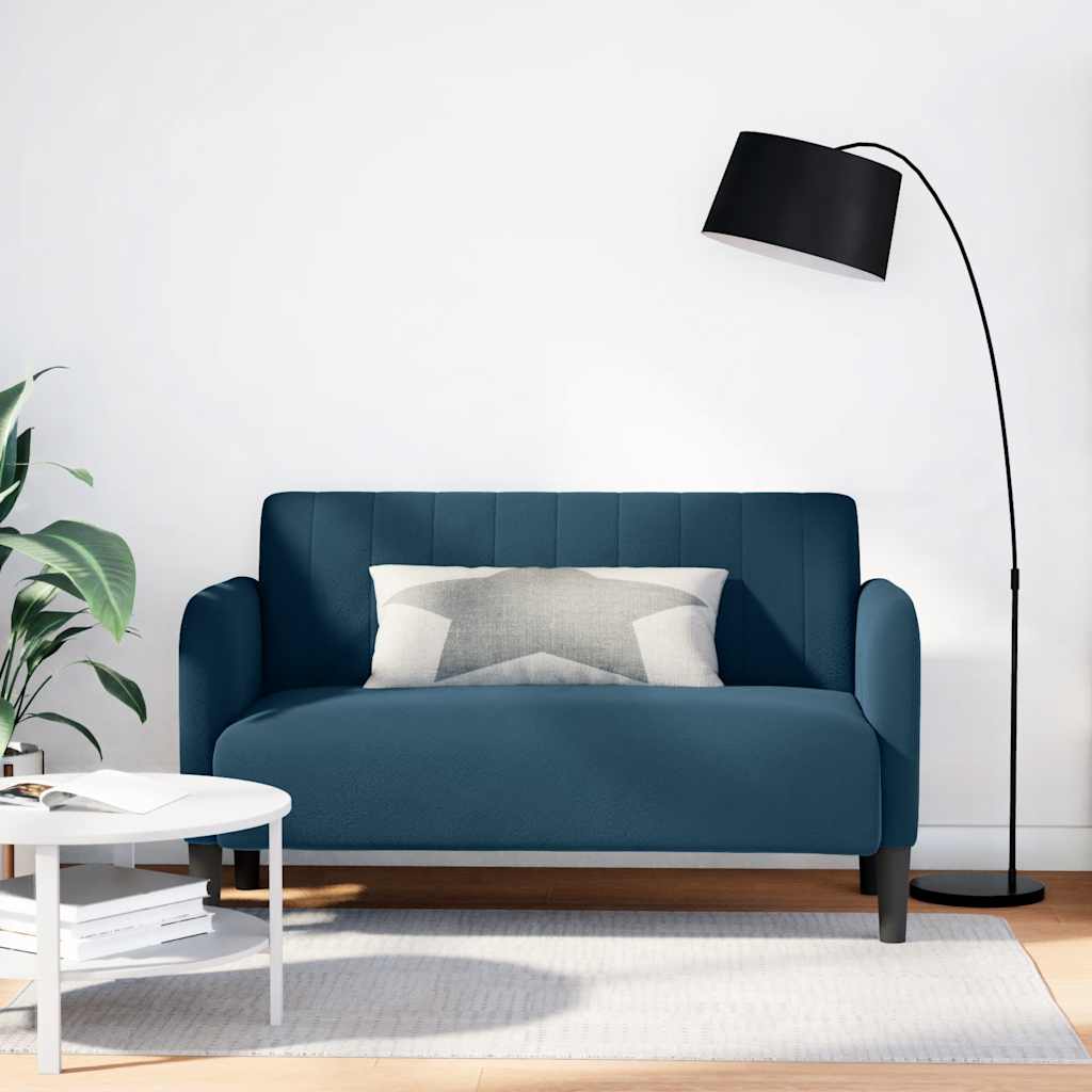 kék bársony loveseat kanapé 109 cm