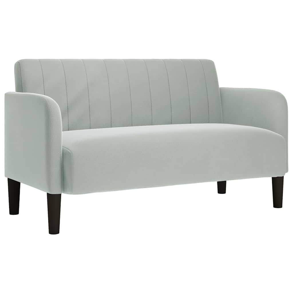 világosszürke bársony loveseat kanapé 109 cm