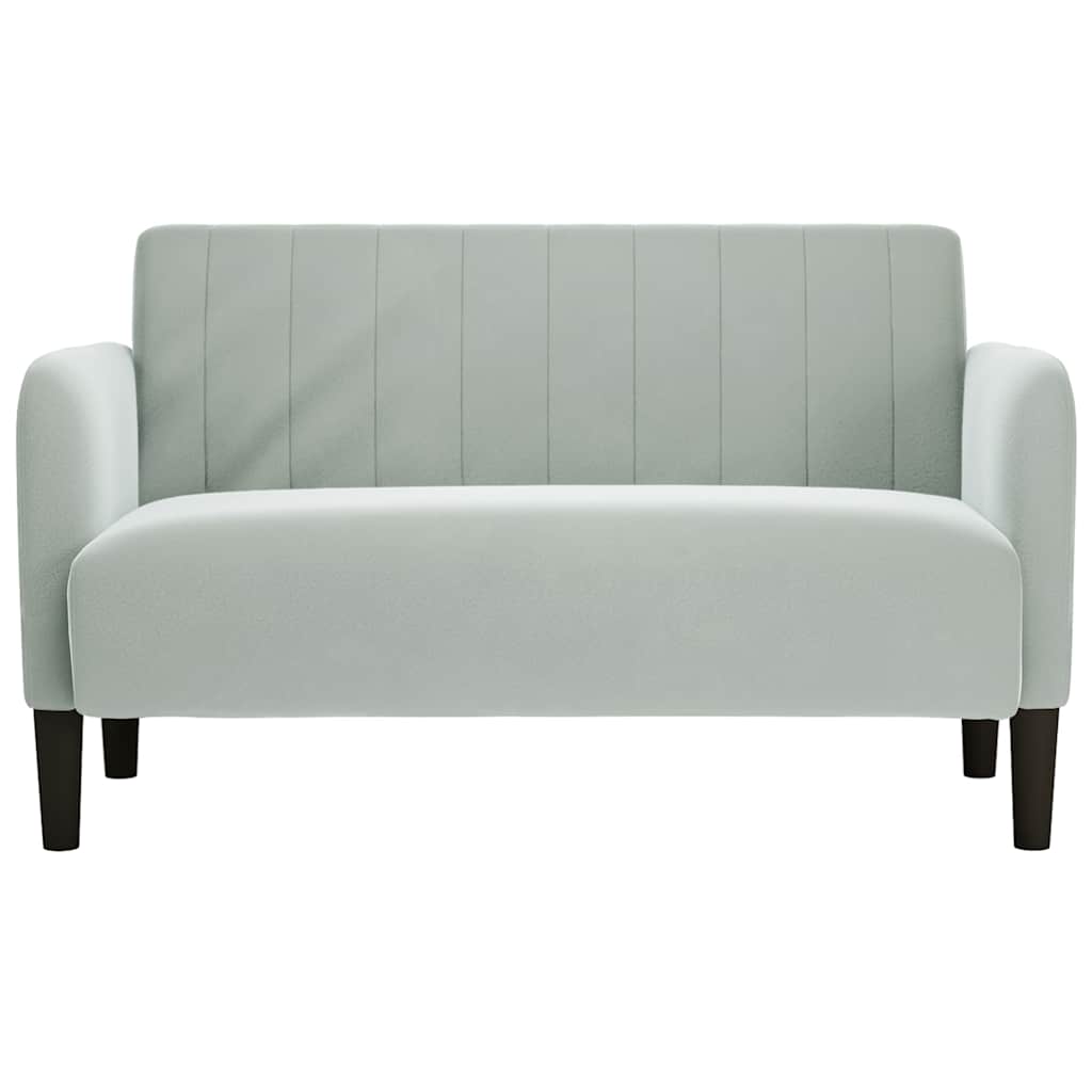 világosszürke bársony loveseat kanapé 109 cm