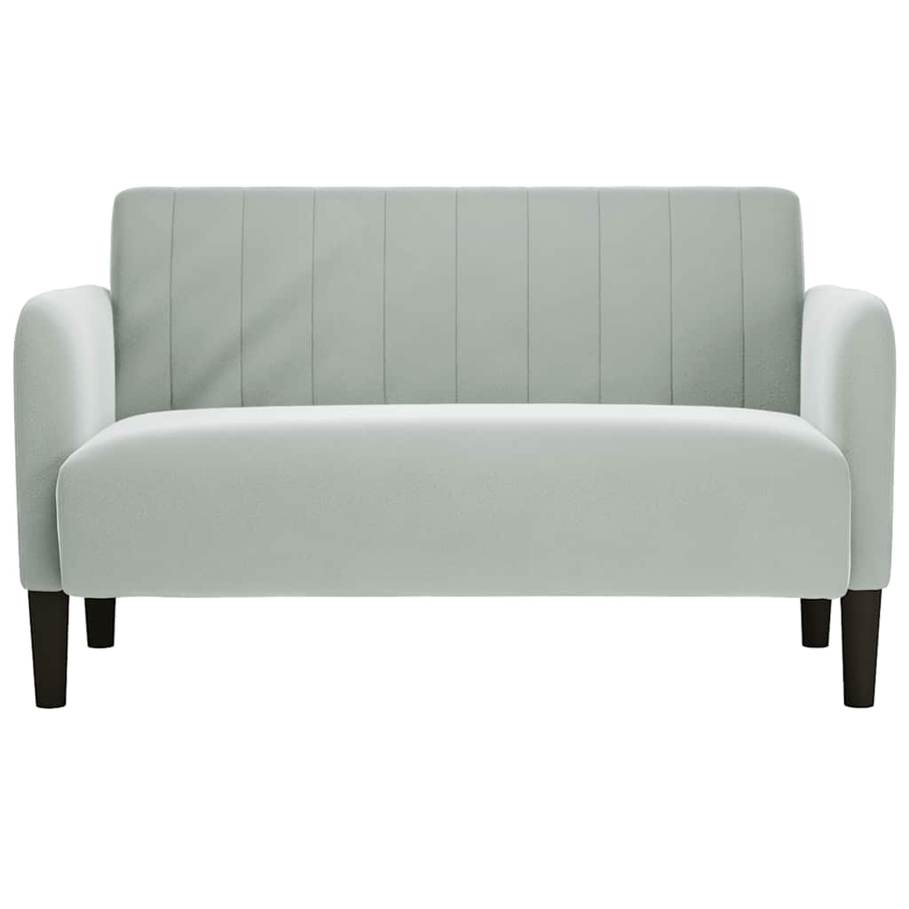 világosszürke bársony loveseat kanapé 109 cm