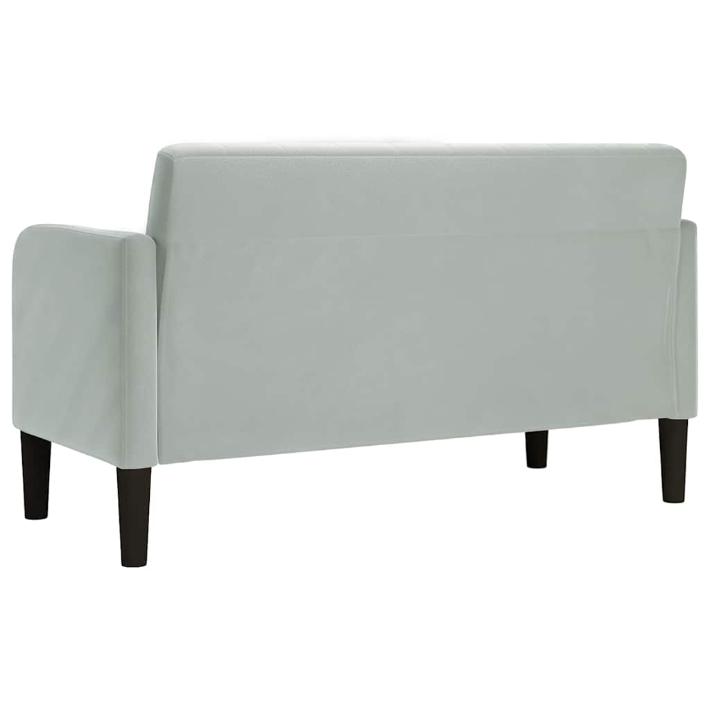 világosszürke bársony loveseat kanapé 109 cm