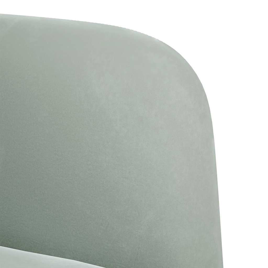világosszürke bársony loveseat kanapé 109 cm