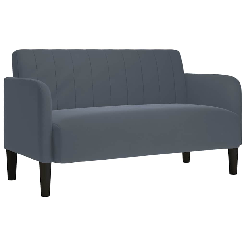 sötétszürke bársony loveseat kanapé 109 cm