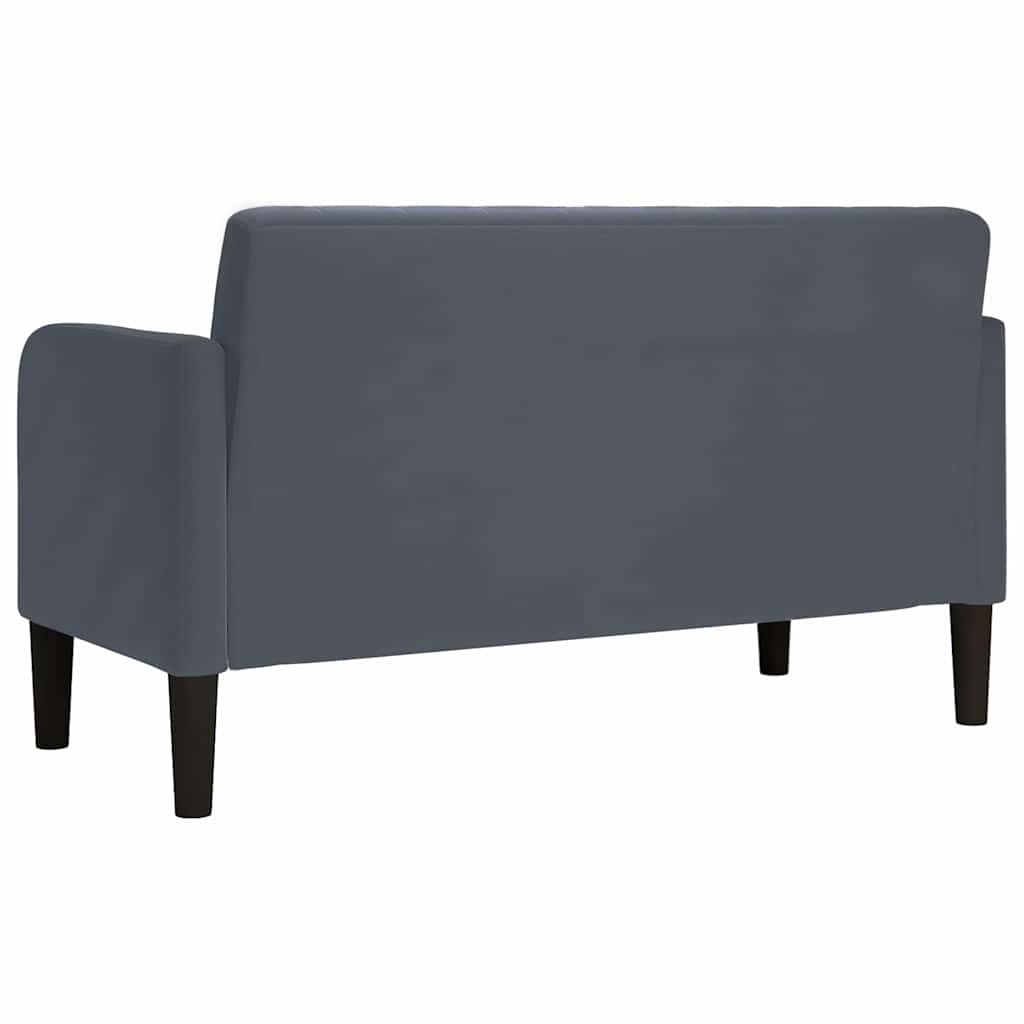 sötétszürke bársony loveseat kanapé 109 cm