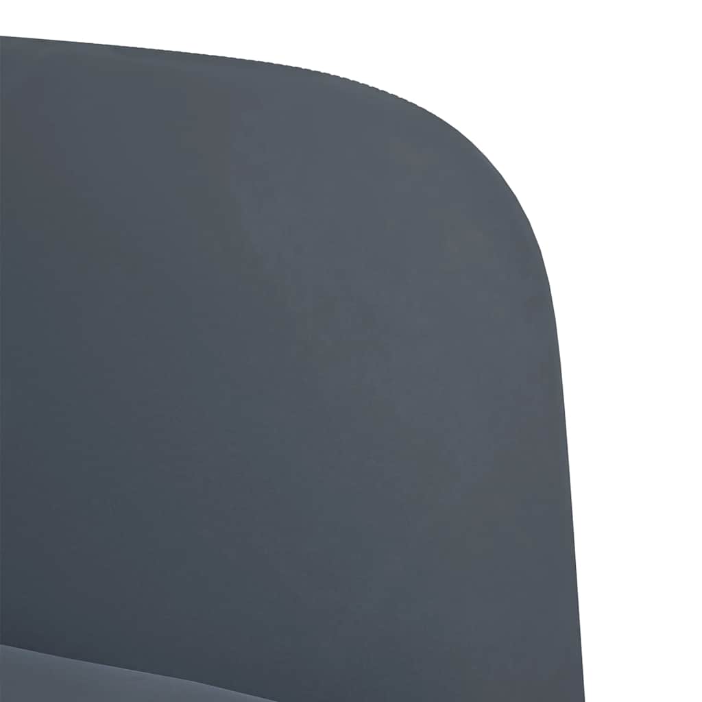 sötétszürke bársony loveseat kanapé 109 cm