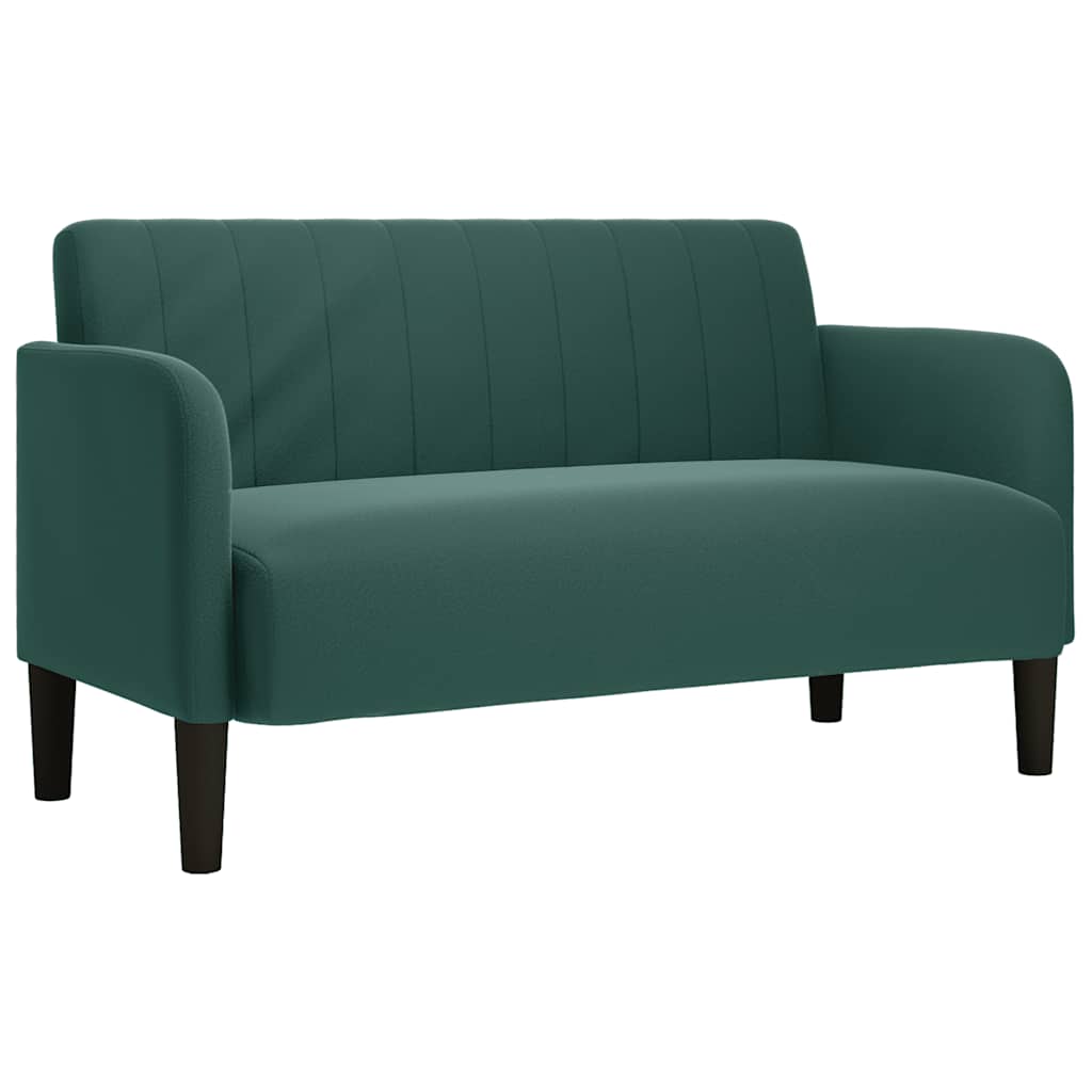 sötétzöld bársony loveseat kanapé 109 cm