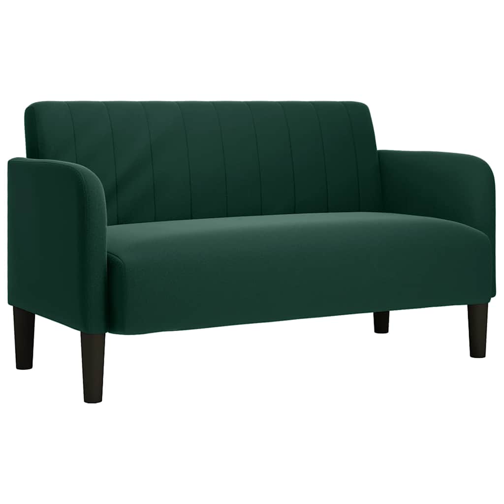 sötétzöld bársony loveseat kanapé 109 cm
