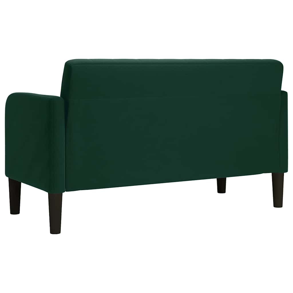 sötétzöld bársony loveseat kanapé 109 cm