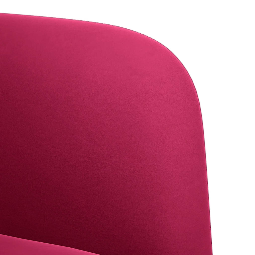 bordó bársony loveseat kanapé 109 cm