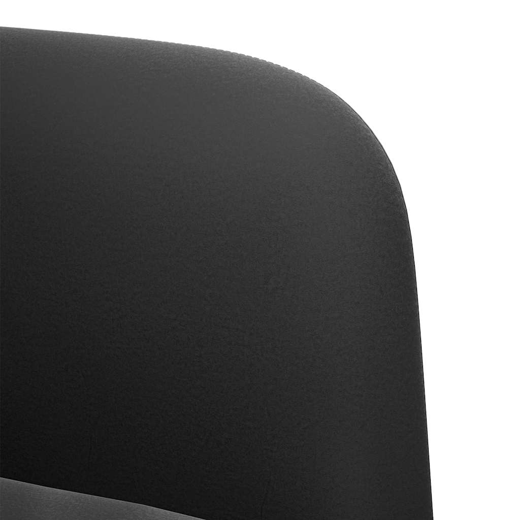 fekete bársony loveseat kanapé 109 cm