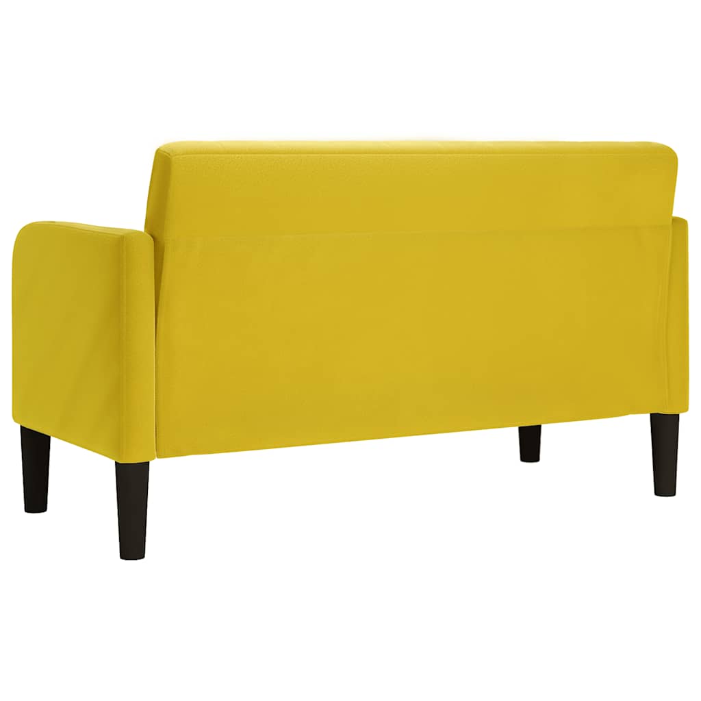 sárga bársony loveseat kanapé 109 cm