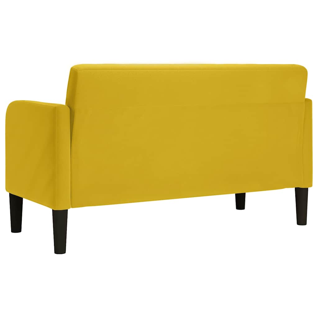 sárga bársony loveseat kanapé 109 cm