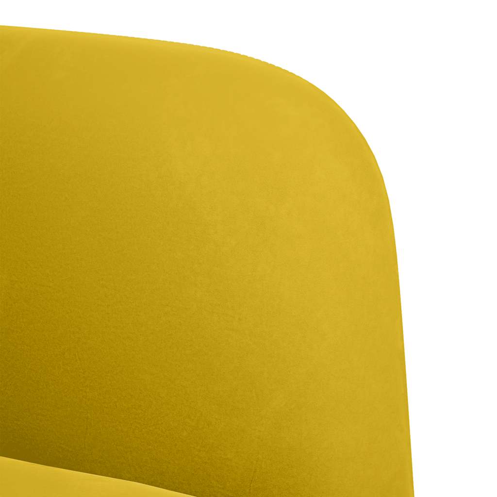 sárga bársony loveseat kanapé 109 cm
