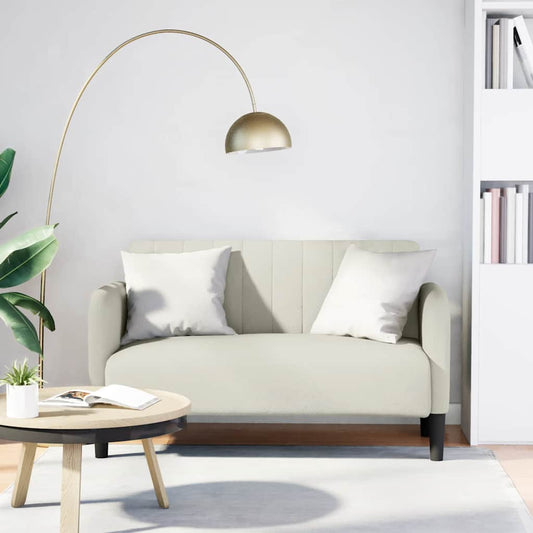 krém bársony loveseat kanapé 109 cm