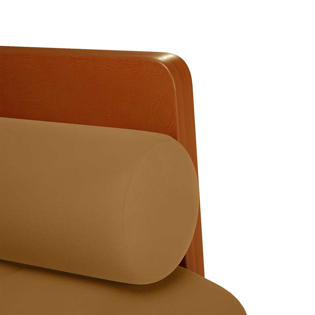 barna bársony loveseat kanapé párnákkal 110 cm