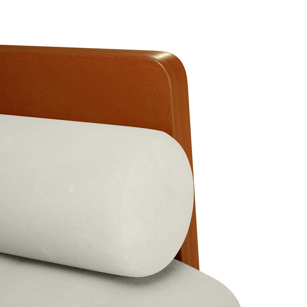 krém bársony loveseat kanapé párnákkal 110 cm