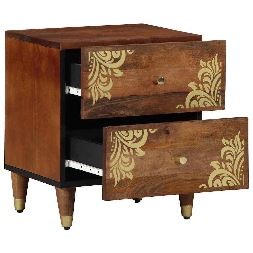 Éjjeliszekrény 2 pcs Méz barna 40 x 33 x 46 cm Tömör Mangófát