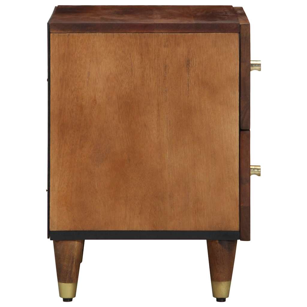 Éjjeliszekrény 2 pcs Méz barna 40 x 33 x 46 cm Tömör Mangófát