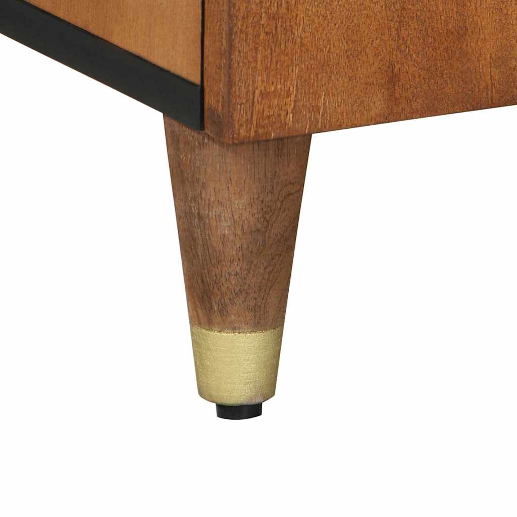 TV szekrény polcokkal Méz barna 105 x 33 x 46 cm Tömör Mangófát