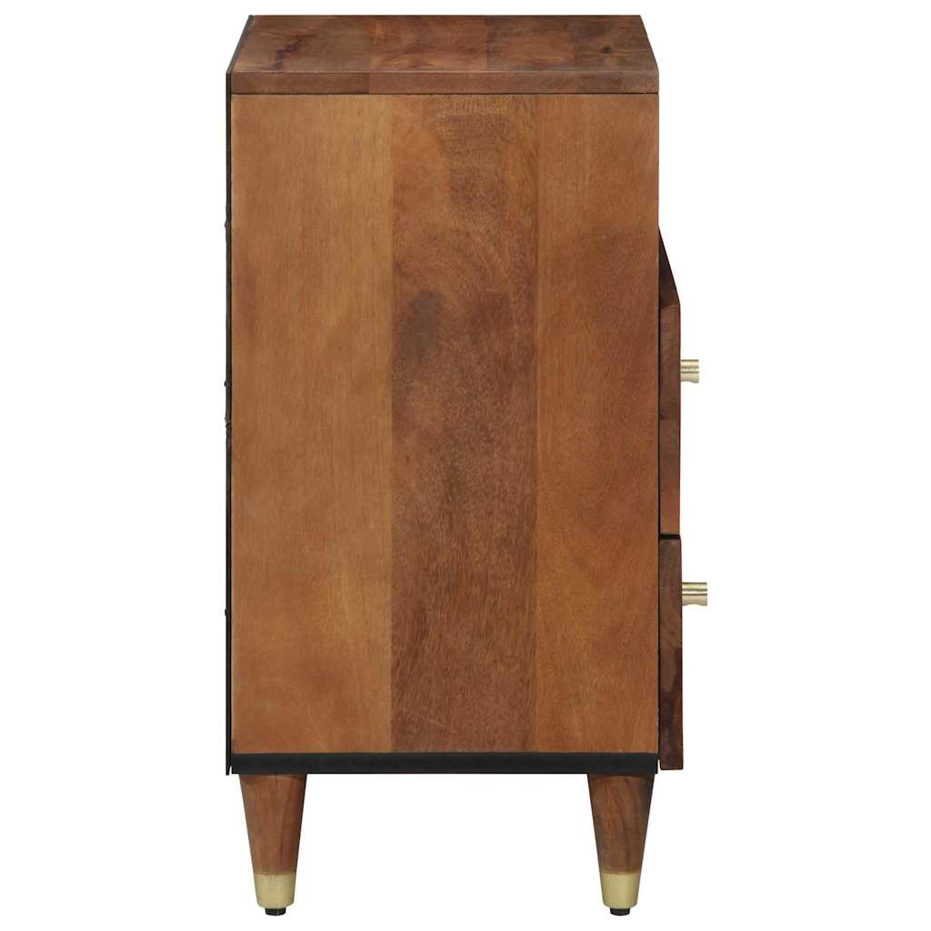 Éjjeliszekrény fiókkal Méz barna 50 x 33 x 62 cm Tömör Mangófát