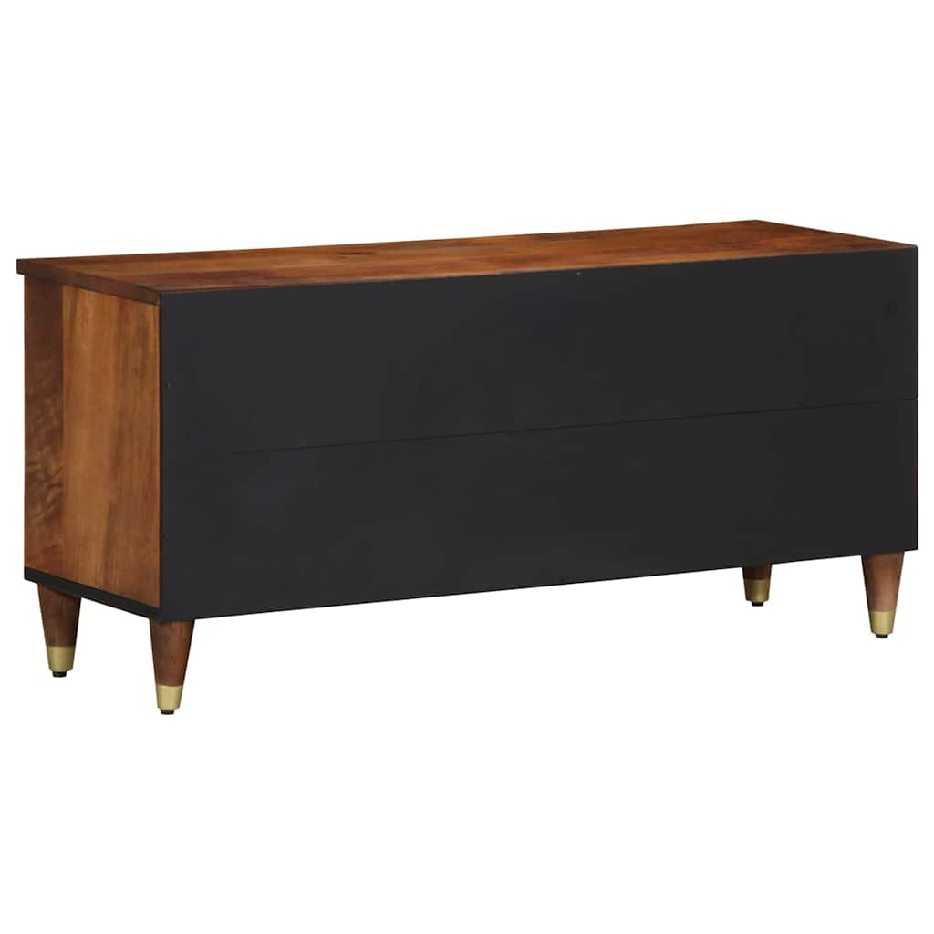 TV szekrény fiókkal Méz barna 100 x 33 x 46 cm Tömör Mangófát