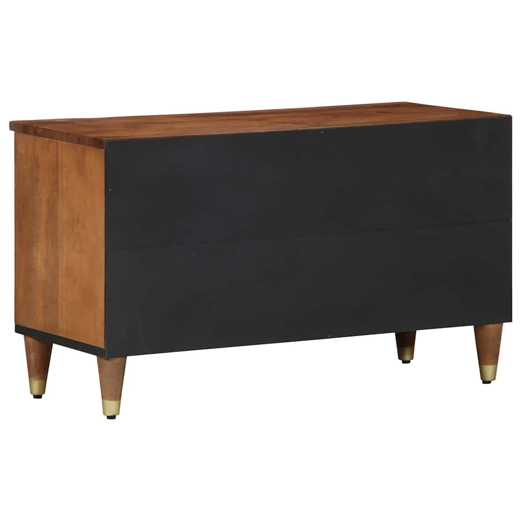 TV szekrény fiókkal Méz barna 80 x 33 x 46 cm Tömör Mangófát