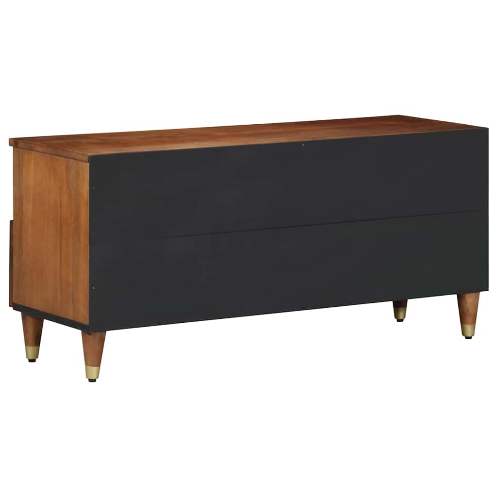 TV szekrény fiókkal Méz barna 100 x 33 x 46 cm Tömör Mangófát
