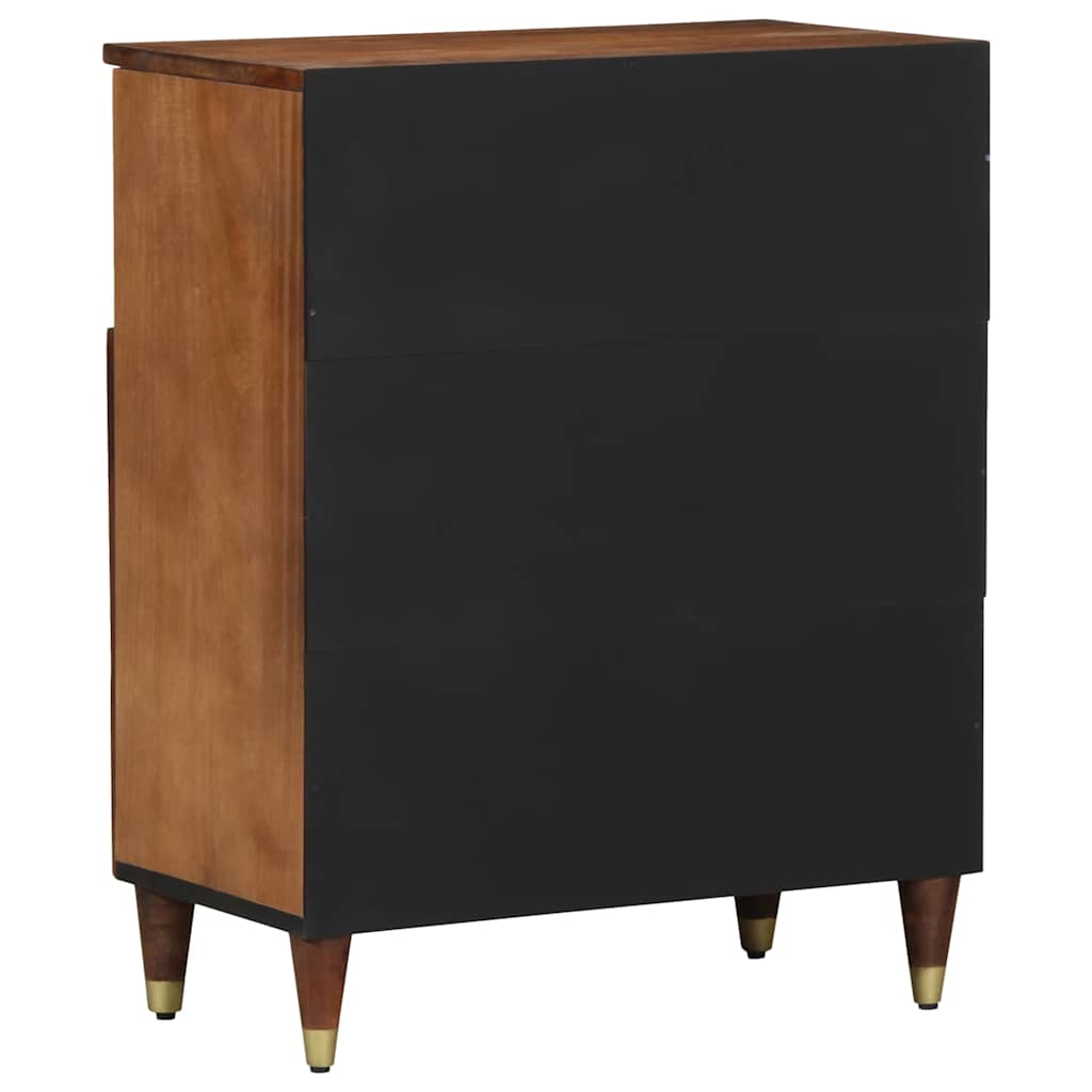 Széf polcokkal tárolóval Barna 60 x 33 x 75 cm Tömör Mangófát