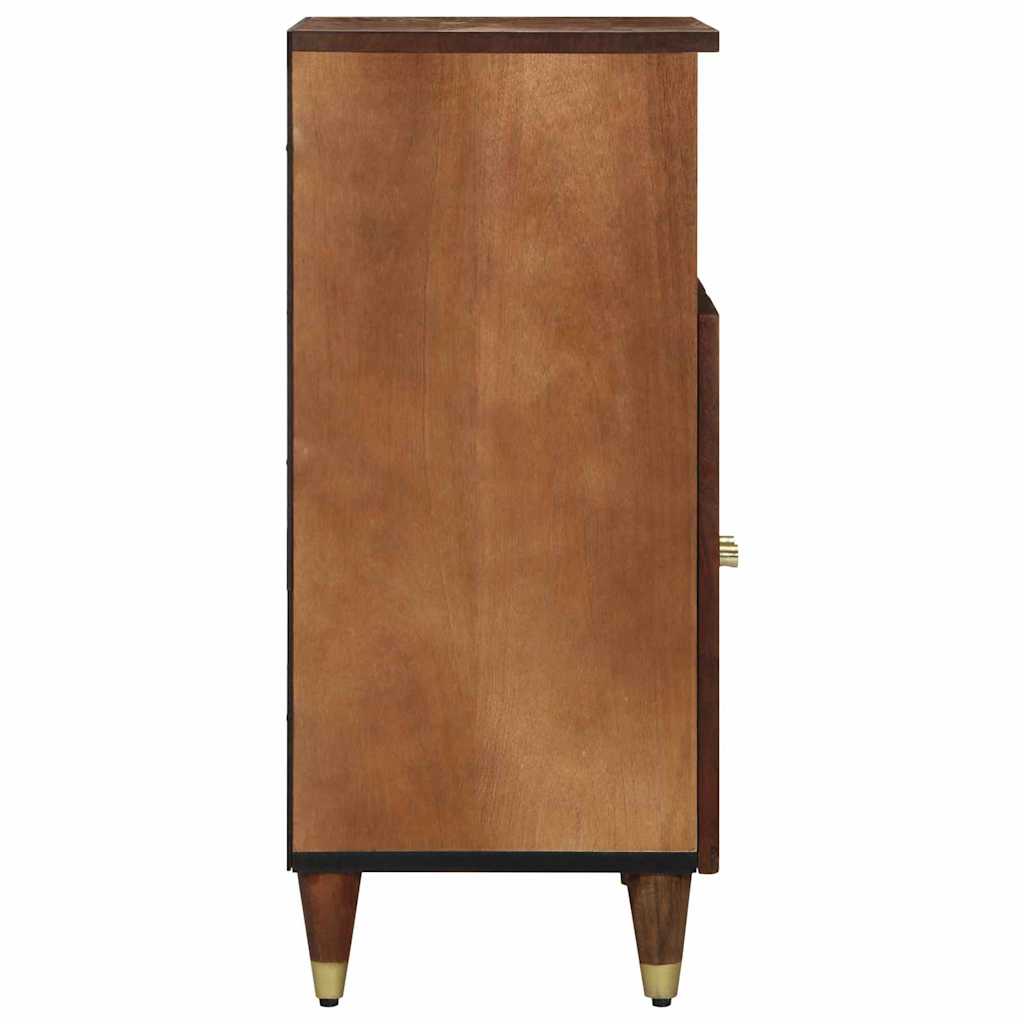 Széf polcokkal tárolóval Barna 60 x 33 x 75 cm Tömör Mangófát