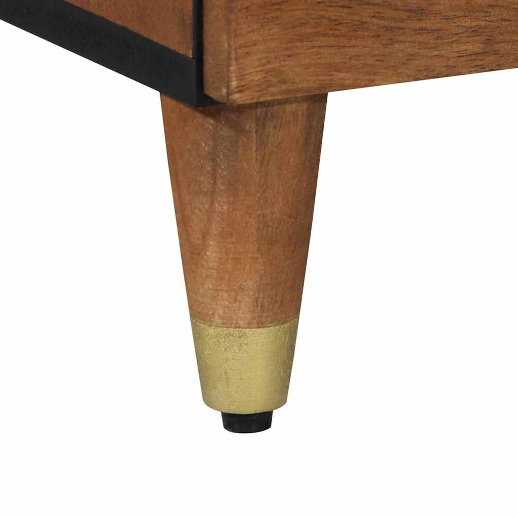 Széf polcokkal tárolóval Barna 80 x 33 x 75 cm Tömör Mangófát