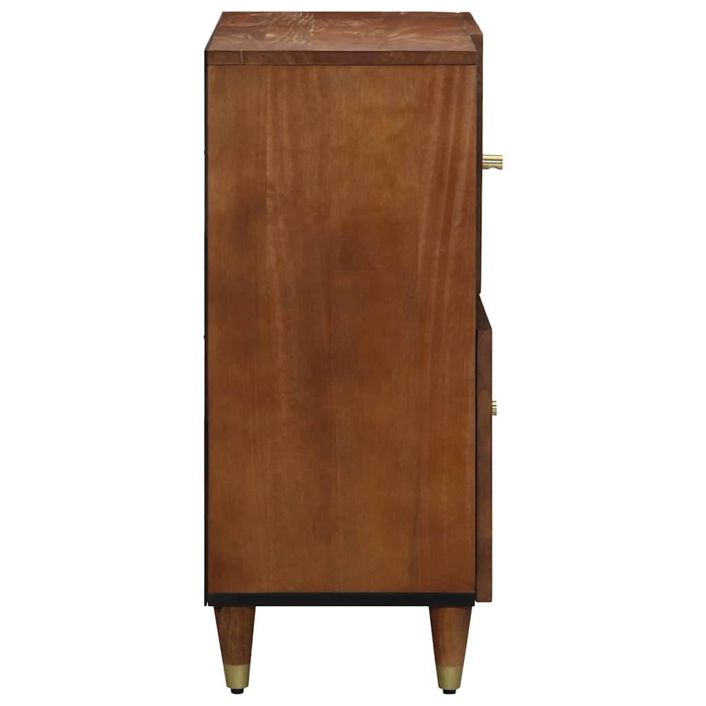Széf polcokkal tárolóval Barna 80 x 33 x 75 cm Tömör Mangófát