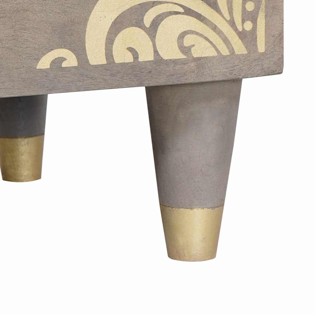 Éjjeliszekrény 2 pcs Szürke 40 x 33 x 46 cm Tömör Mangófát