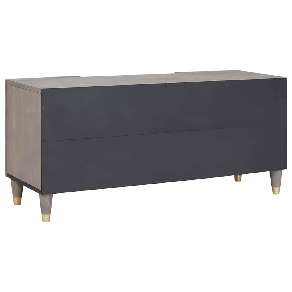 TV szekrény polcokkal Szürke 105 x 33 x 46 cm Tömör Mangófát