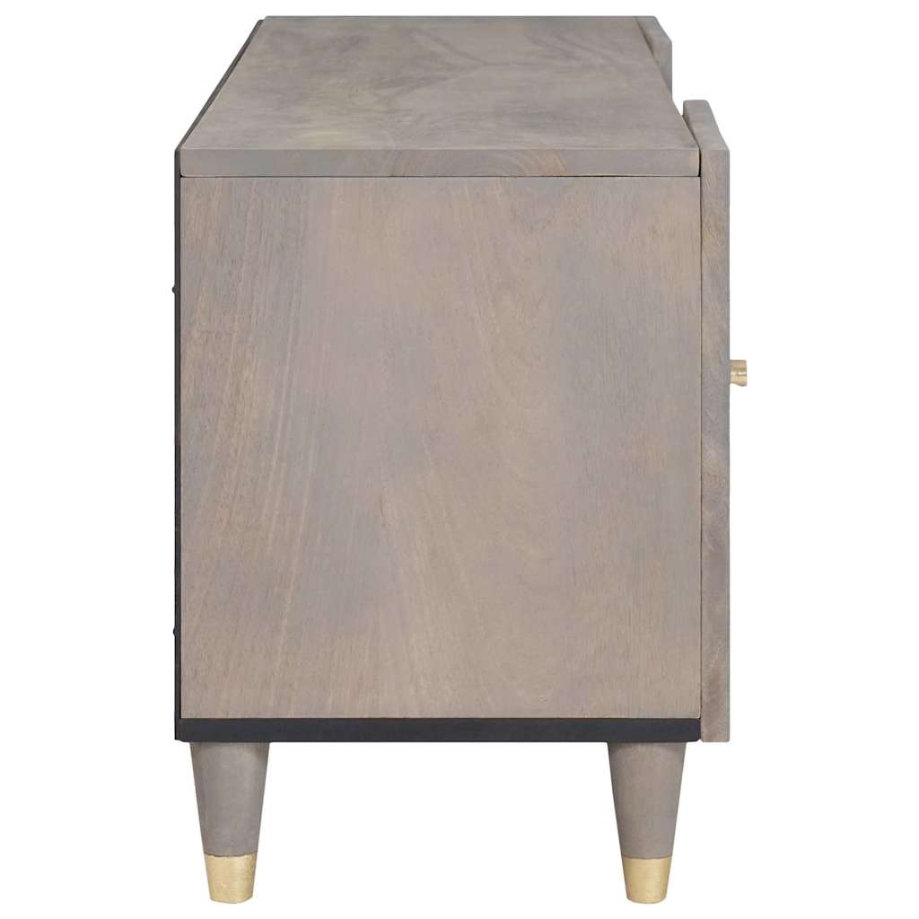 TV szekrény polcokkal Szürke 105 x 33 x 46 cm Tömör Mangófát