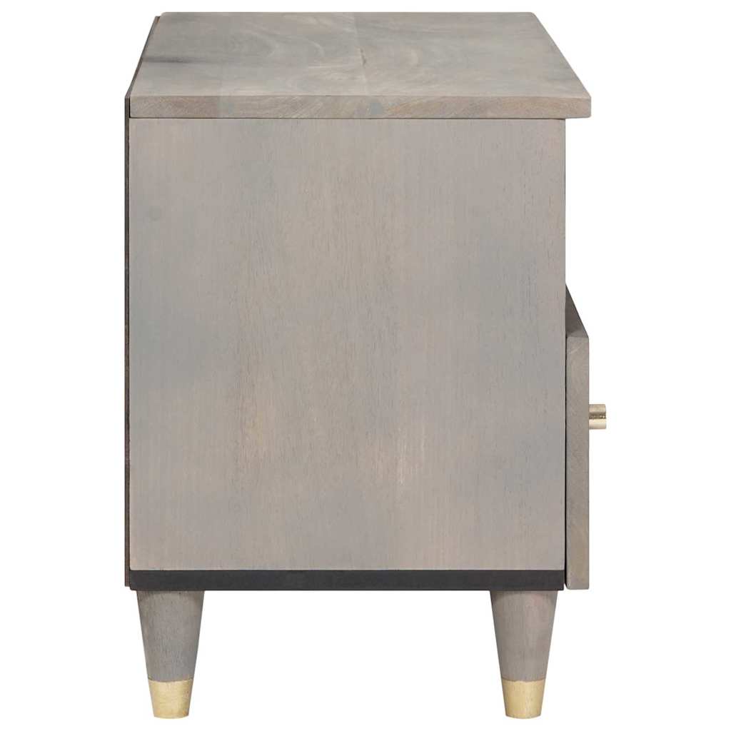 TV szekrény fiókkal Szürke 70 x 33 x 46 cm Tömör Mangófát