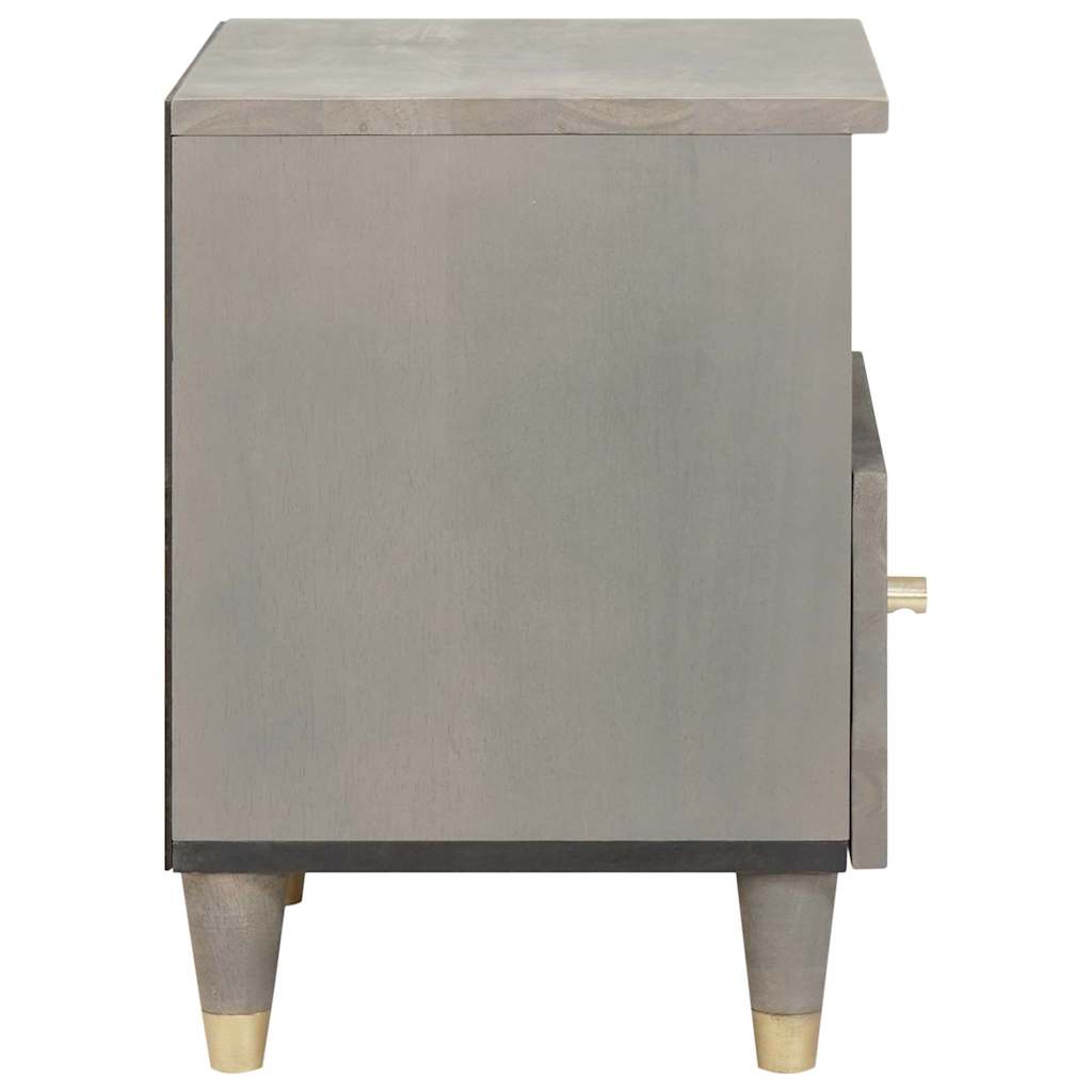 Éjjeliszekrény 2 pcs Szürke 40 x 33 x 46 cm Tömör Mangófát