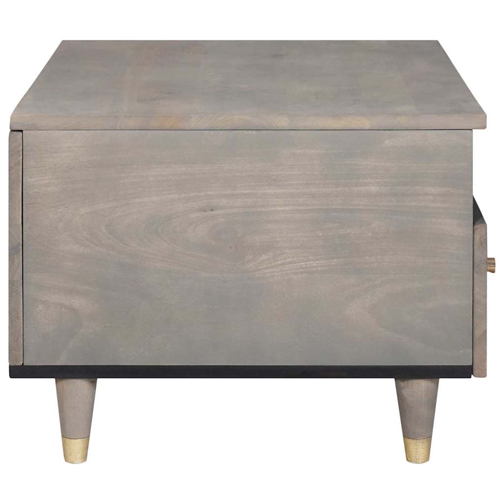 Dohányzóasztal fiókkal Szürke 80 x 54 x 40 cm Tömör Mangófát