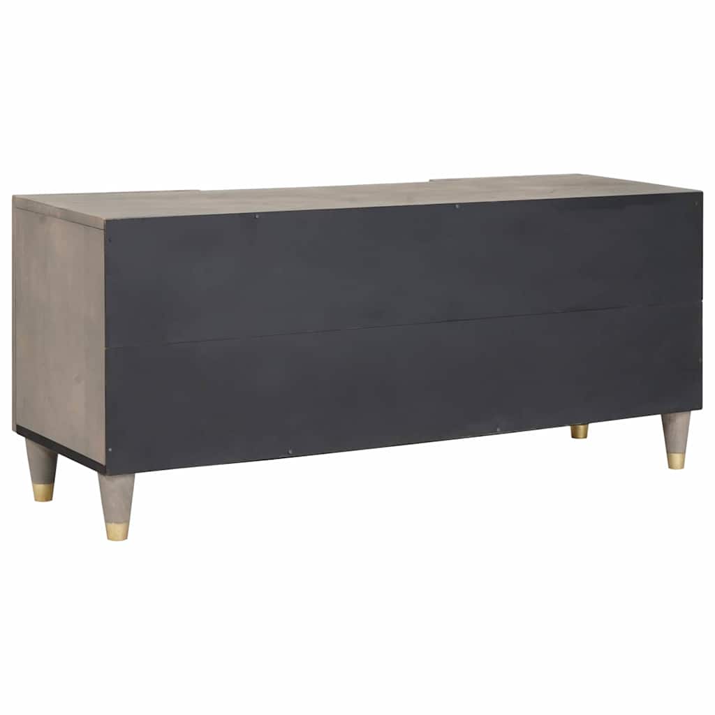 TV szekrény fiókkal Szürke 105 x 33 x 46 cm Tömör Mangófát