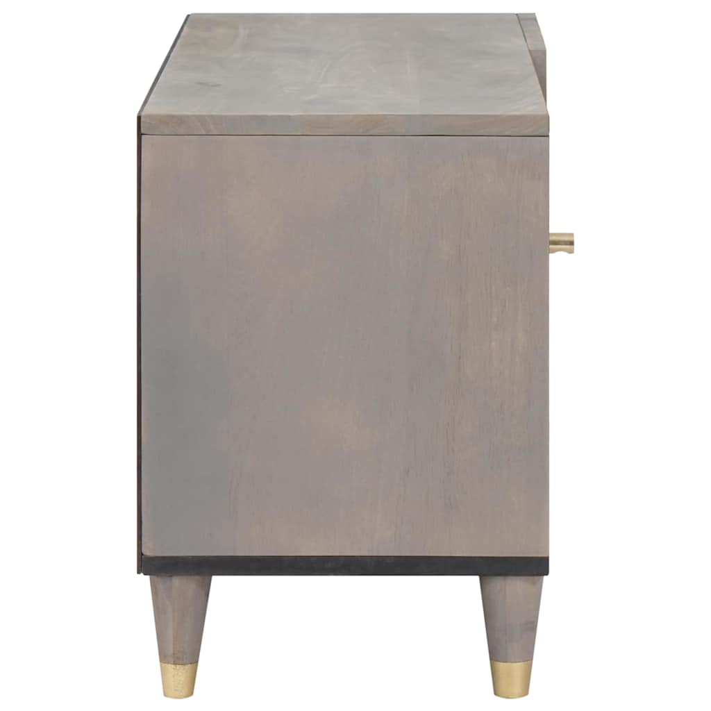 TV szekrény polcokkal Szürke 80 x 33 x 46 cm Tömör Mangófát