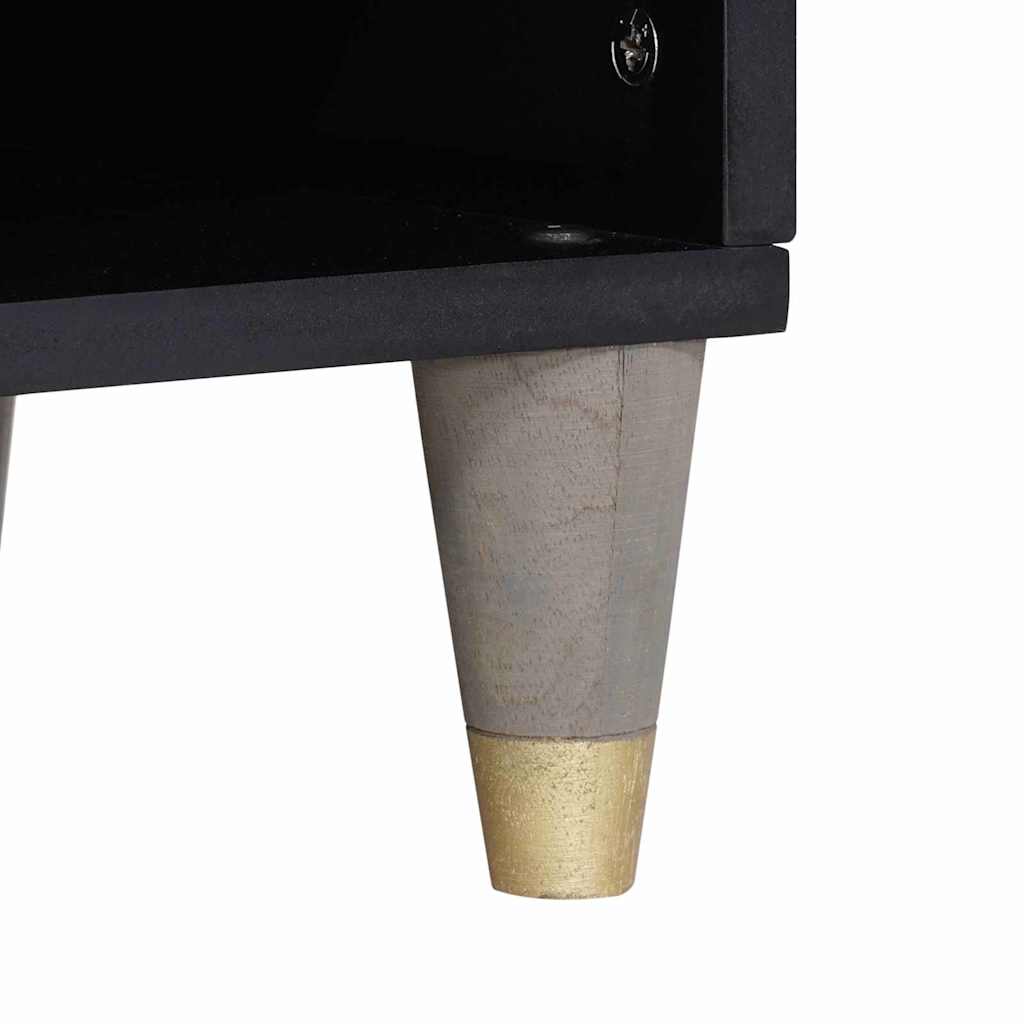TV szekrény fiókkal Szürke 100 x 33 x 46 cm Tömör Mangófát