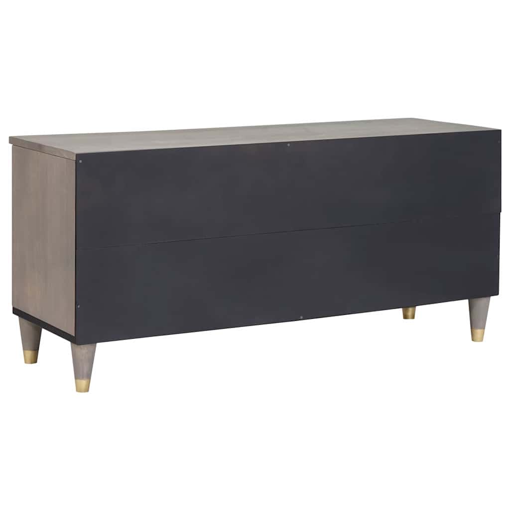 TV szekrény fiókkal Szürke 100 x 33 x 46 cm Tömör Mangófát