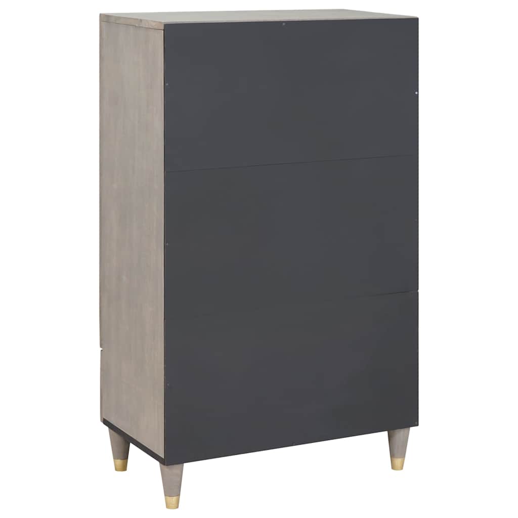Magasfiú Szürke és Arany 60 x 33 x 100 cm Tömör Mangófát